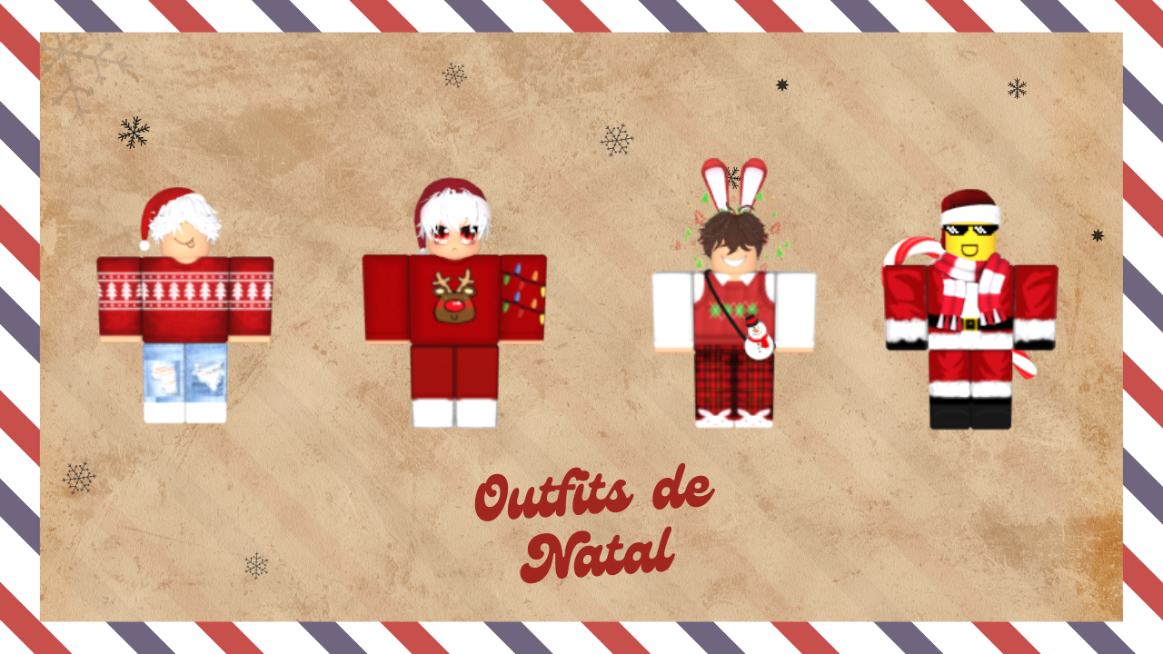 Top 4 Modelos de Outfit Roblox Masculino no Tema de Natal Super Estilosos